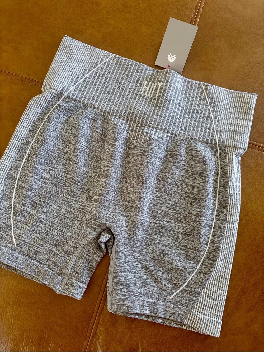 NWT ASOS HIIT Seamless High Waisted Biker Shorts Gray Women’s Size M
